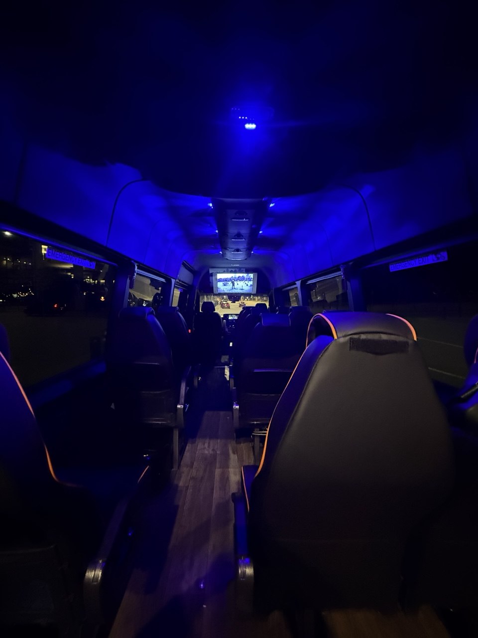 SSS Sprinter — Blue Mood Lighting & Entertainment Screen